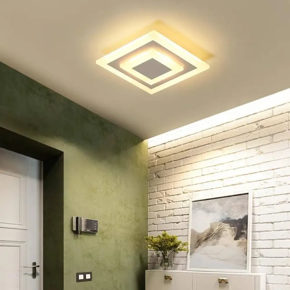 Plafonnier LED Compact Design Carré - Éclairage Blanc Chaud | LAMIA - Lampes Design