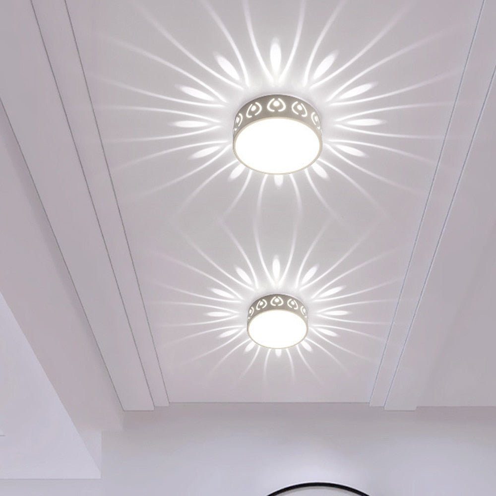 Plafonnier LED Rond Design à Projections Lumineuses | Aura - Lampes Design