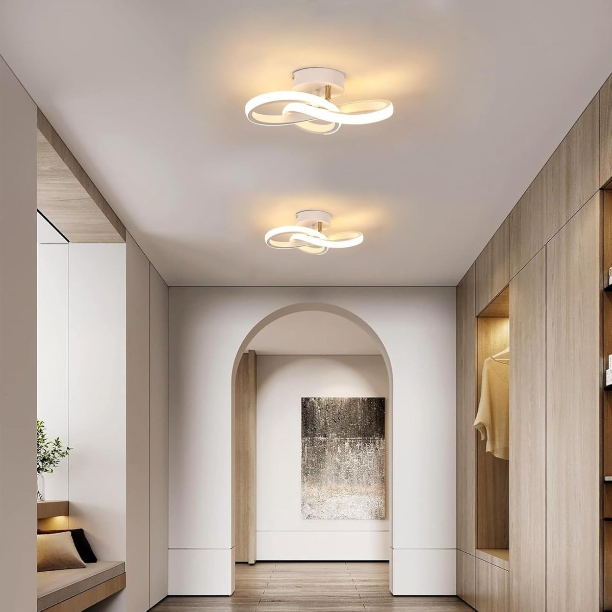 Plafonnier pour Cuisine LED Nœud Infini | Design Blanc Moderne - Lampes Design
