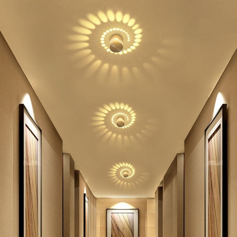 plafonnier LED orientable Glow Path en métal nickel avec lumière RGB ou blanche