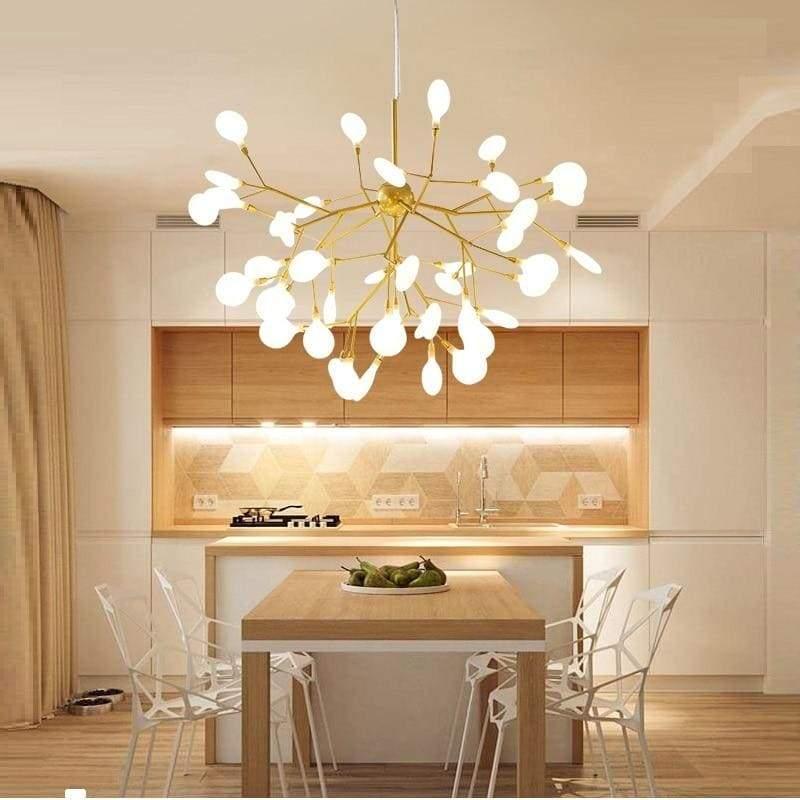 Suspension luminaire arbre doré design LED | TREE