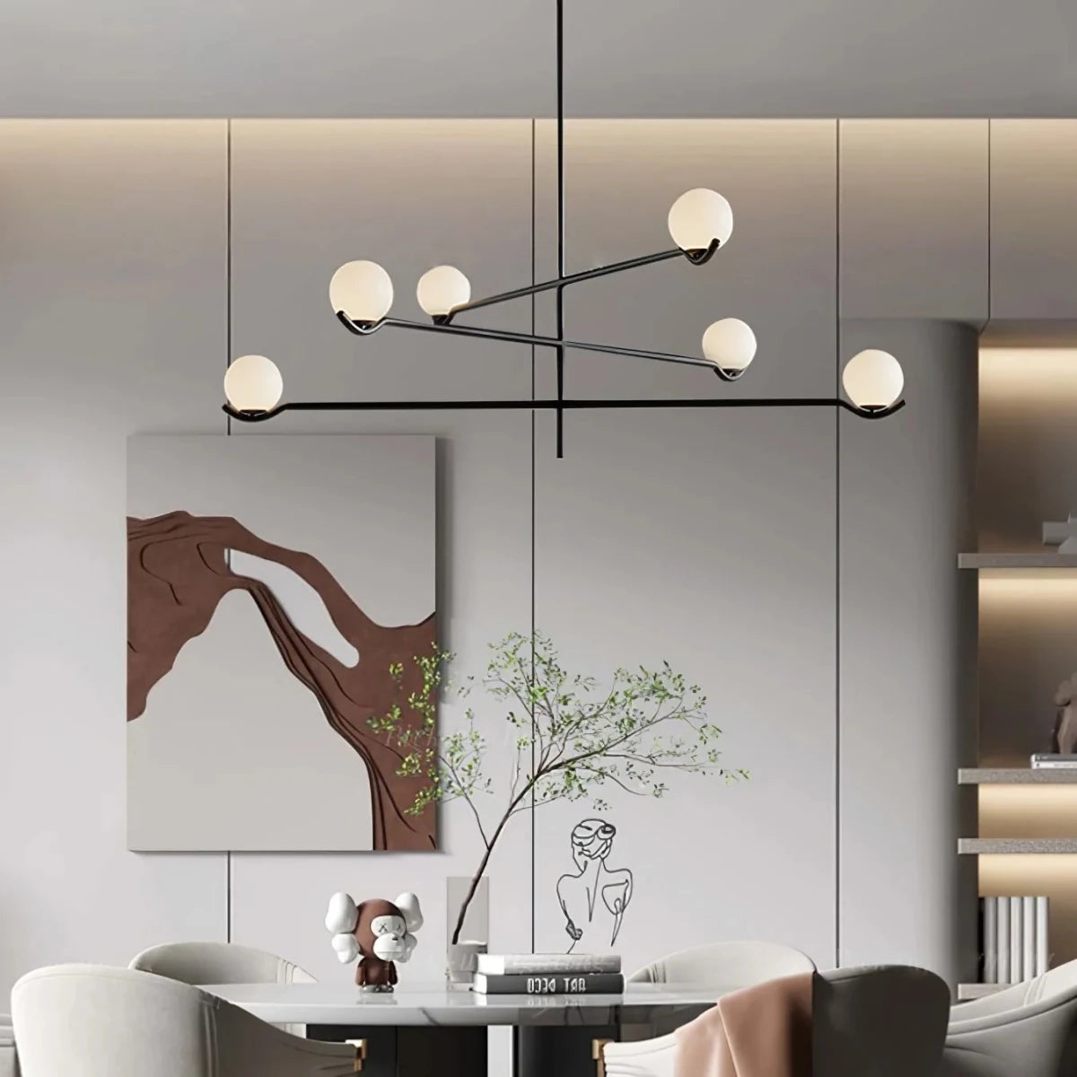 Suspension Boules de Verre Multi-Branches — Lustre Modulable Style Moderne | RAMURE™ - Lampes Design