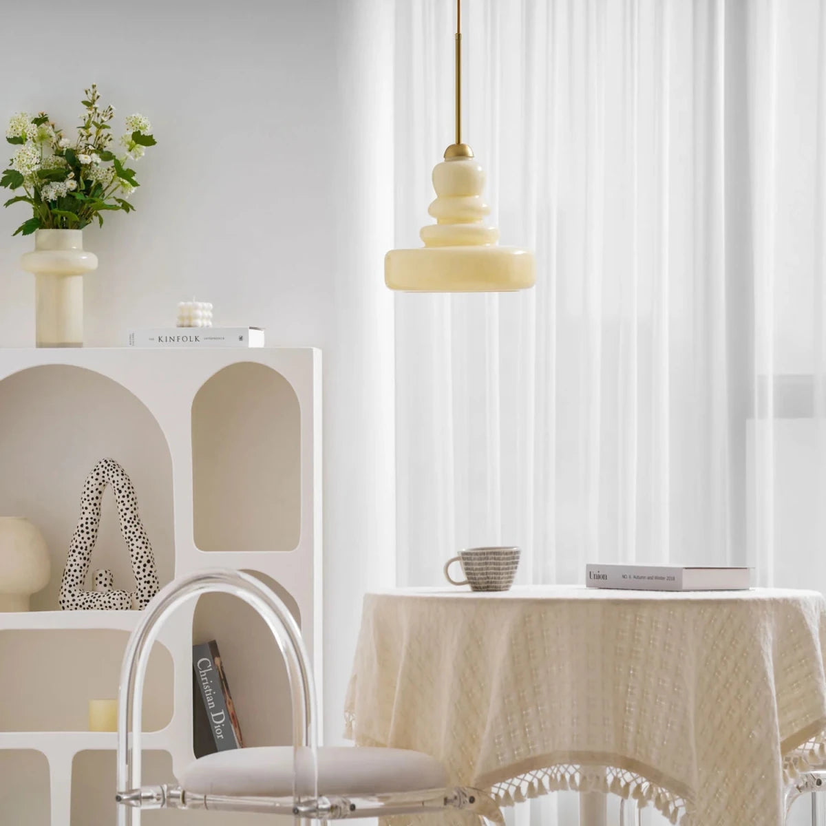 Suspension Cloche en Verre Teinté — Lustre Style Bauhaus Post-Moderne | CLOCHE™ - Lampes Design
