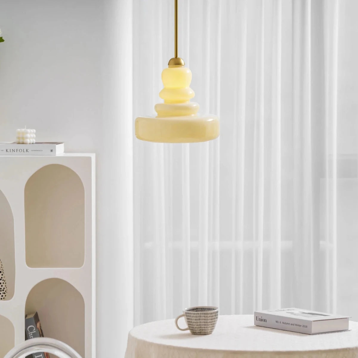 Suspension Cloche en Verre Teinté — Lustre Style Bauhaus Post-Moderne | CLOCHE™ - Lampes Design