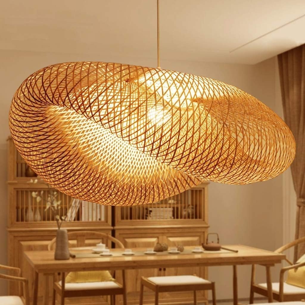 Suspension Design en Bambou Tressé Main — Luminaire Organique Style Japandi XXL | AMAYA™ - Lampes Design