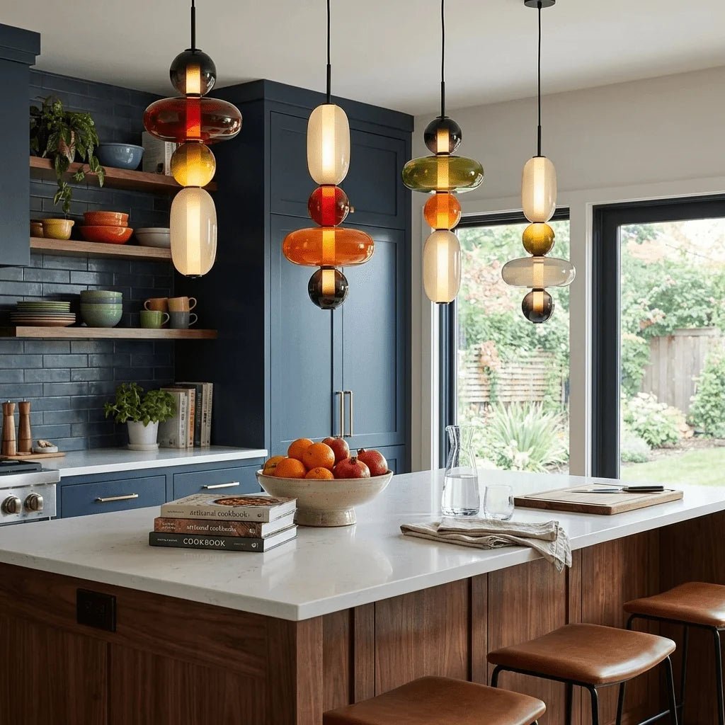 Suspension Design Perles de Verre Sculpturales pour Salon & Salle à Manger | SUCRE™ - Lampes Design