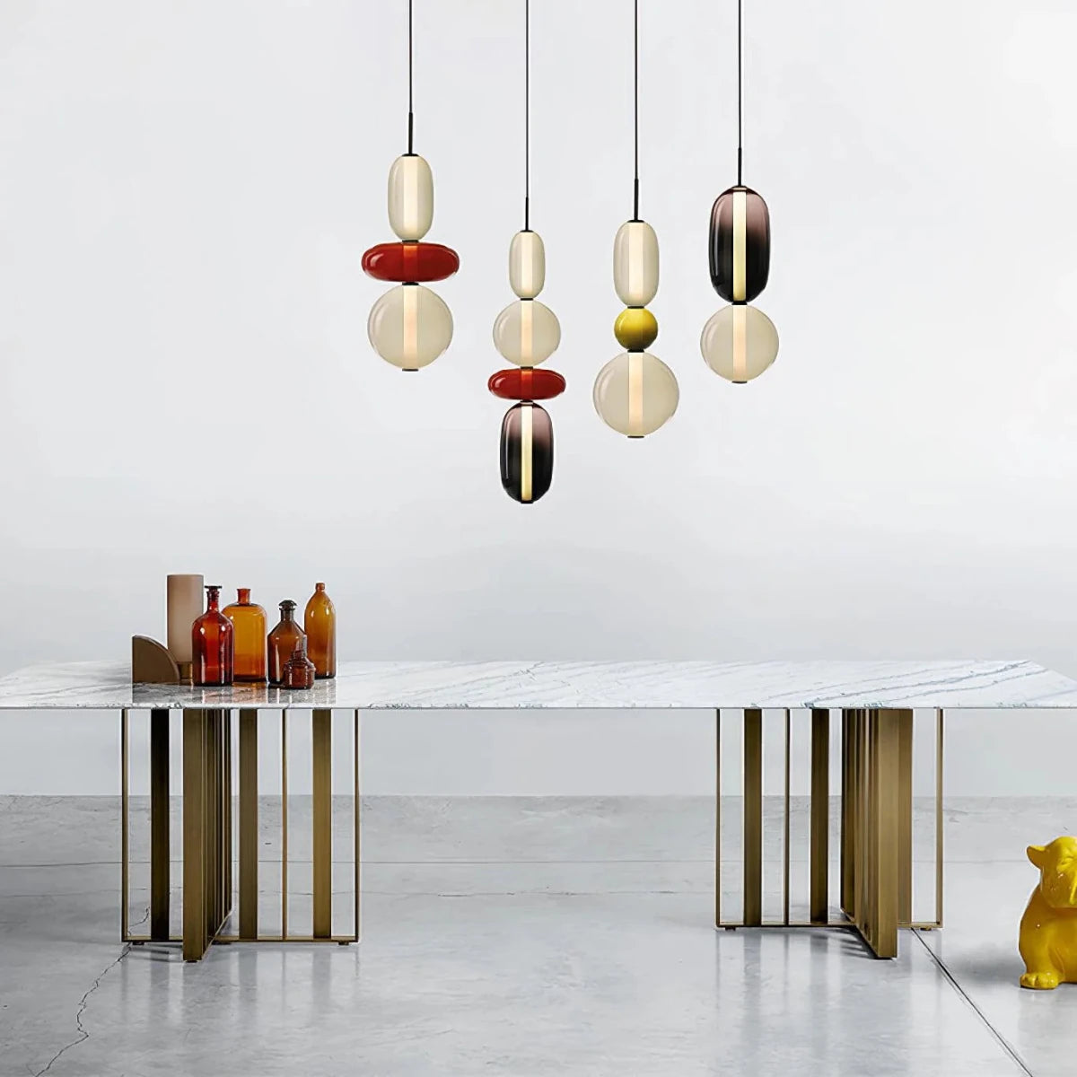 Suspension Design Perles de Verre Sculpturales pour Salon & Salle à Manger | SUCRE™ - Lampes Design