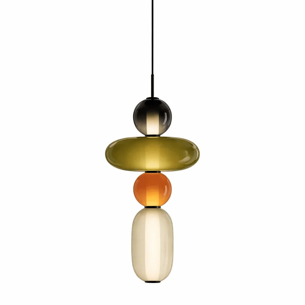 Suspension Design Perles de Verre Sculpturales pour Salon & Salle à Manger | SUCRE™ - Lampes Design