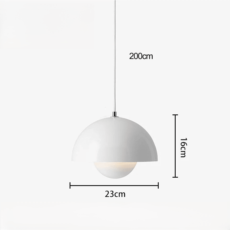 Suspension Dôme Design Scandinave — Lampe Coloré Métal pour Salon, Chambre, Salle à Manger | BULLO™ - Lampes Design