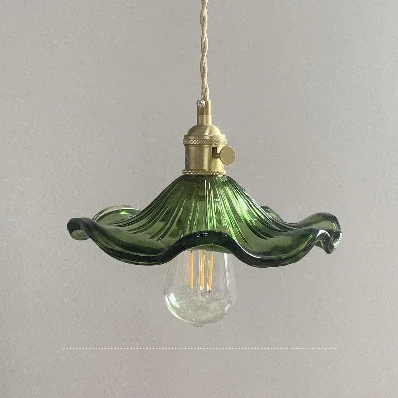 Suspension en Verre Coloré et Laiton — Style Nordique Vintage | MURANO™ - Lampes Design