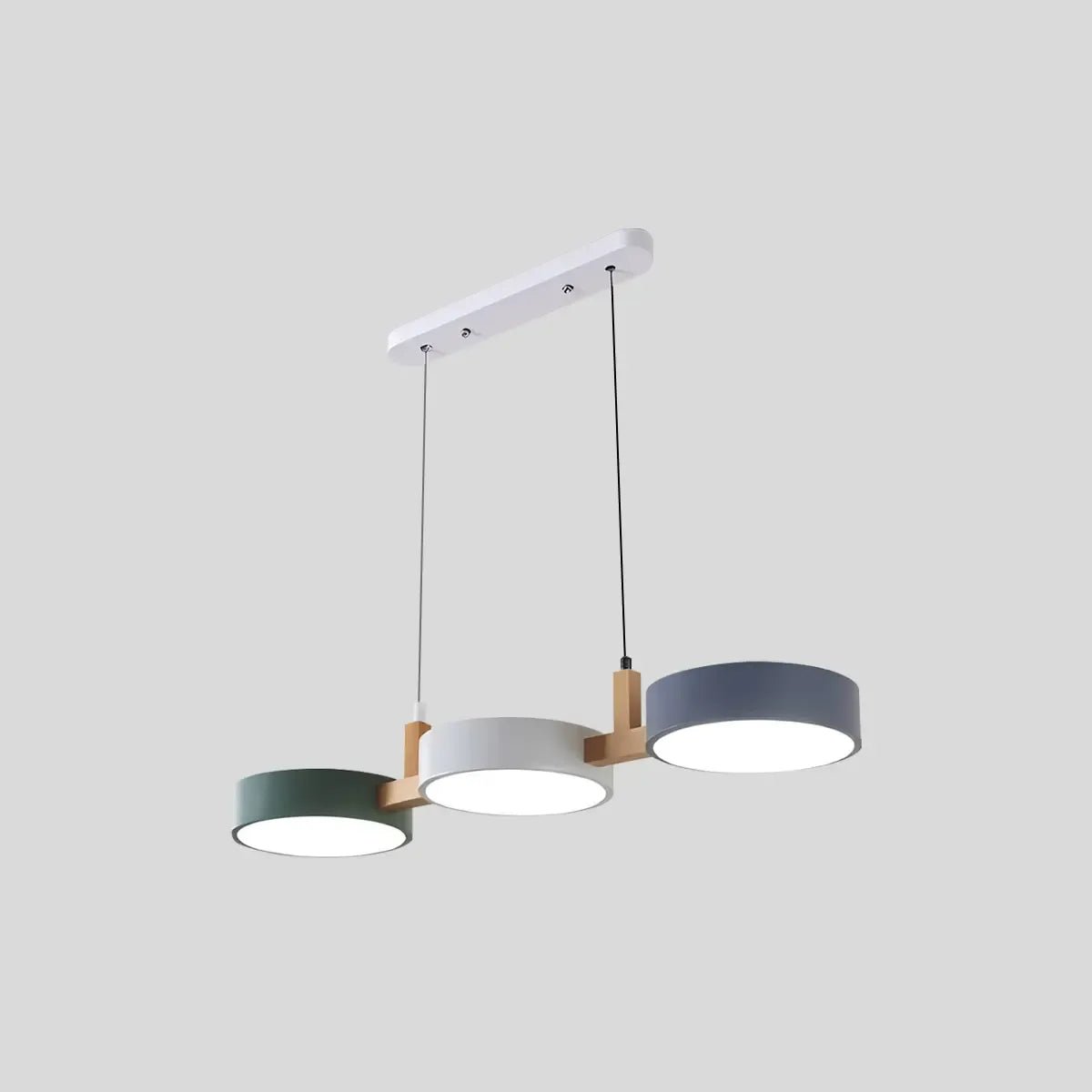 Suspension LED Design Nordique Bois et Métal Blanc | Rangeen - Lampes Design