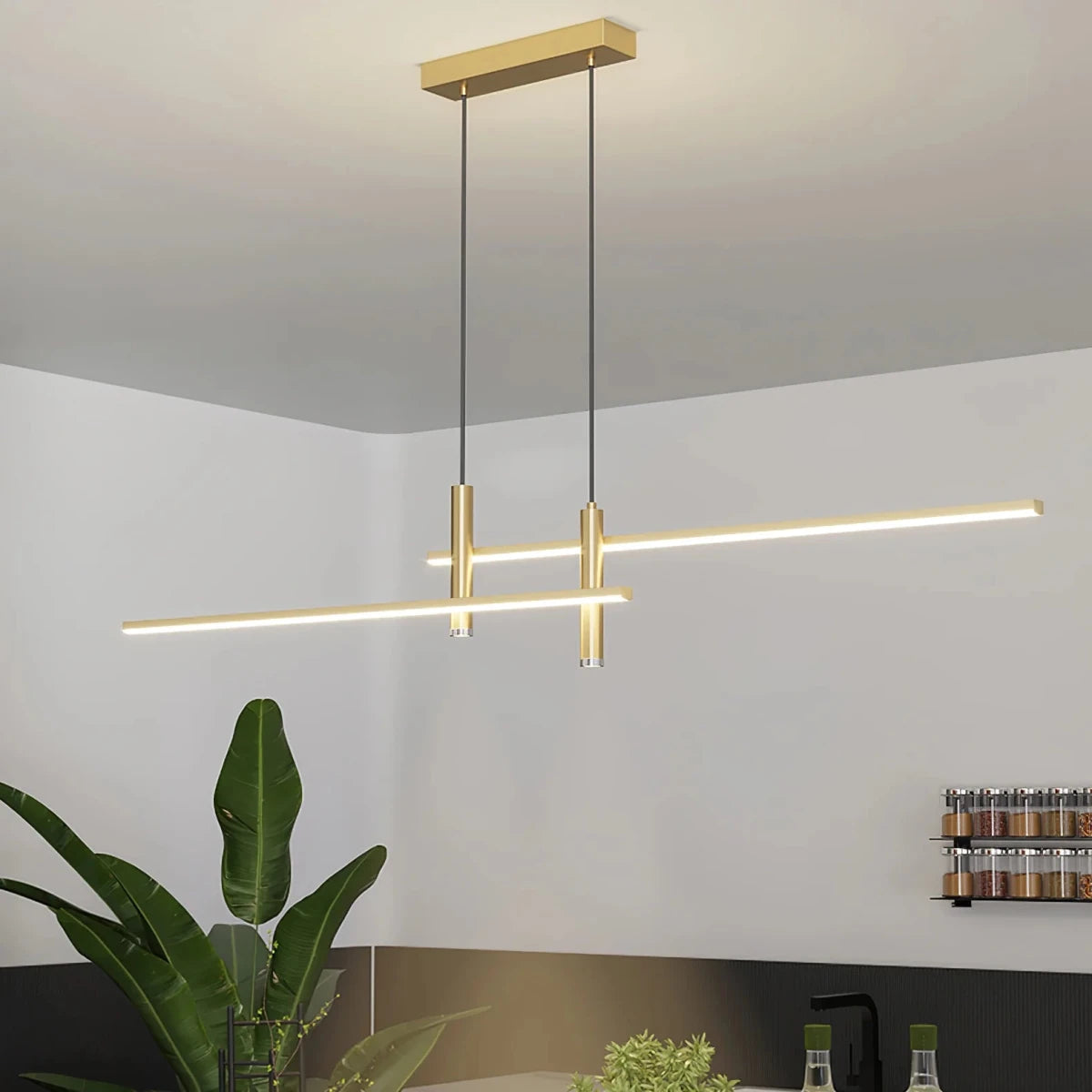 Suspension Linéaire LED Multi-Points — Lustre Minimaliste Table à Manger | CHAPELET™ - Lampes Design