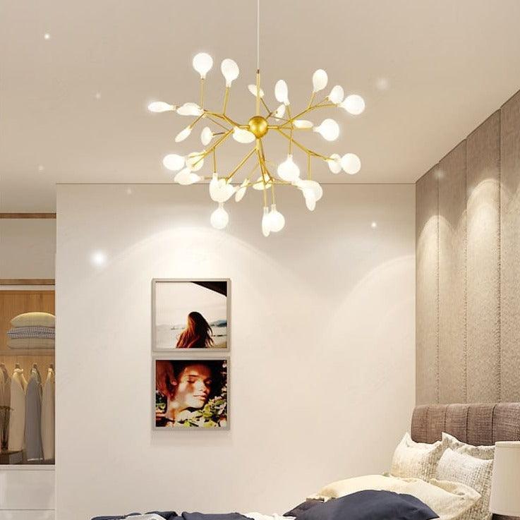 Suspension luminaire arbre doré design LED | TREE