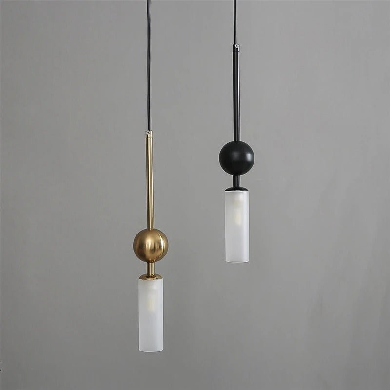 Suspension Nordique en Verre Soufflé et Fer Plaqué — Ampoule G9 Incluse | STOCKHOLM™ - Lampes Design