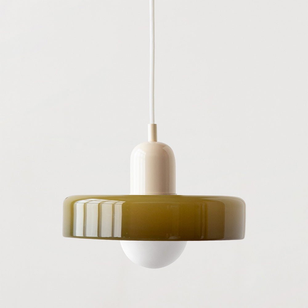 Suspension nordique rétro en verre coloré | Freya - Lampes Design