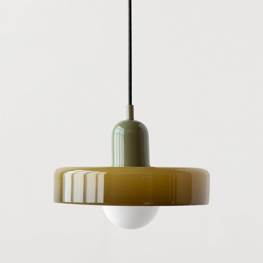 Suspension nordique rétro en verre coloré | Freya - Lampes Design