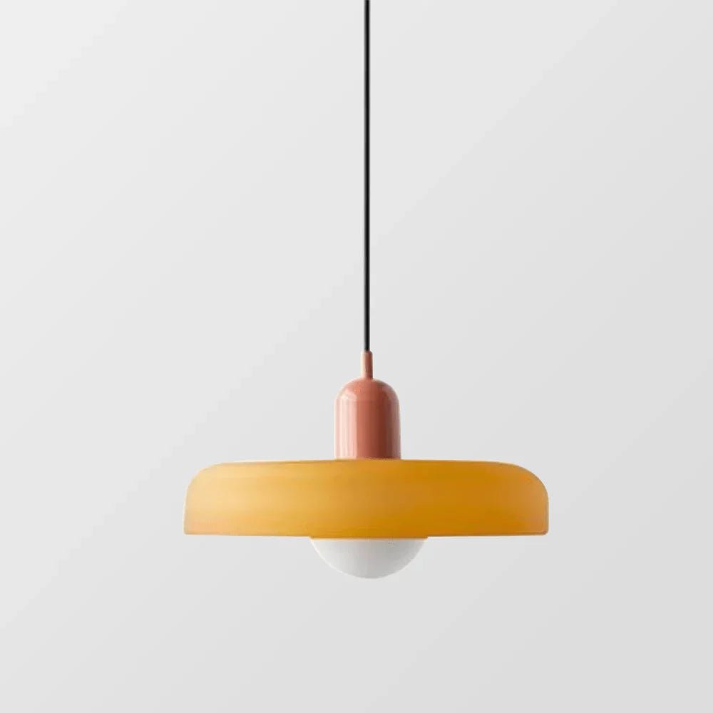 Suspension nordique rétro en verre coloré | Freya - Lampes Design
