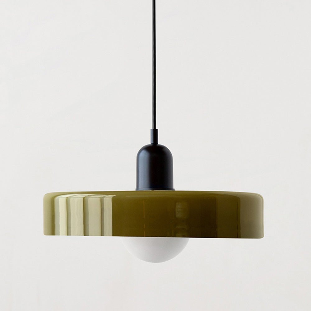 Suspension nordique rétro en verre coloré | Freya - Lampes Design