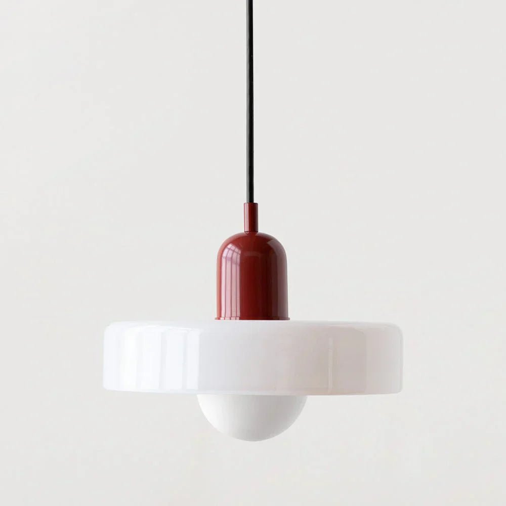 Suspension nordique rétro en verre coloré | Freya - Lampes Design