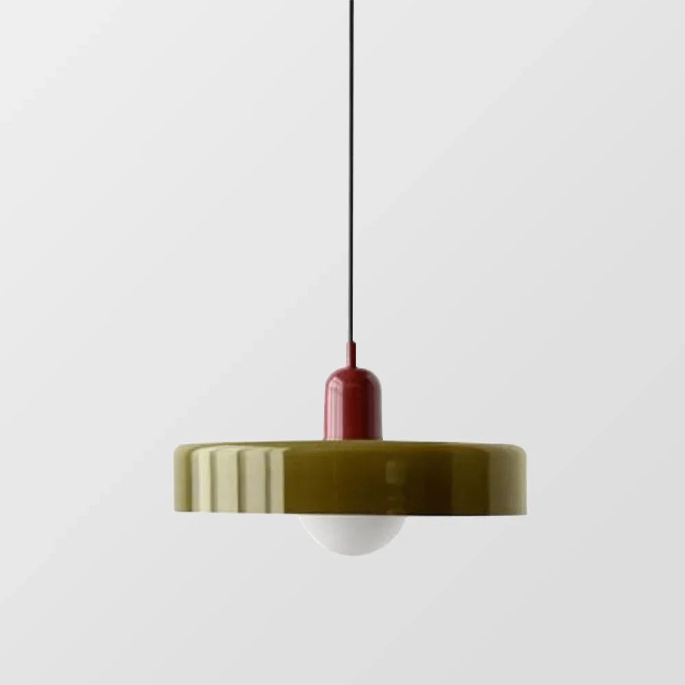 Suspension nordique rétro en verre coloré | Freya - Lampes Design
