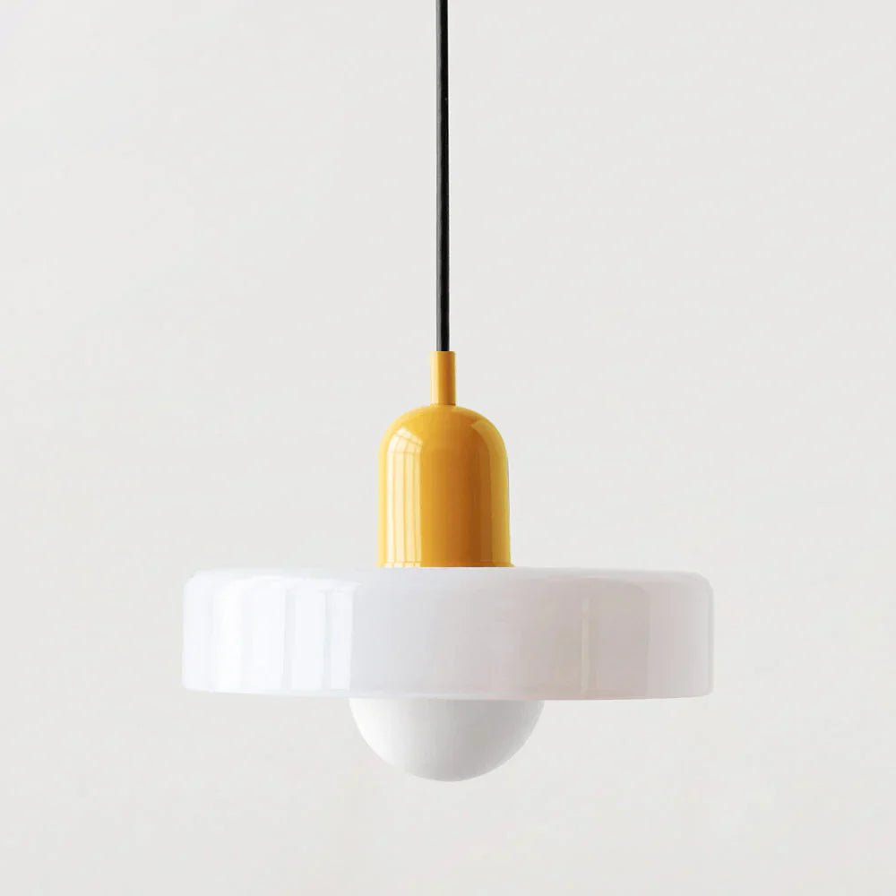 Suspension nordique rétro en verre coloré | Freya - Lampes Design