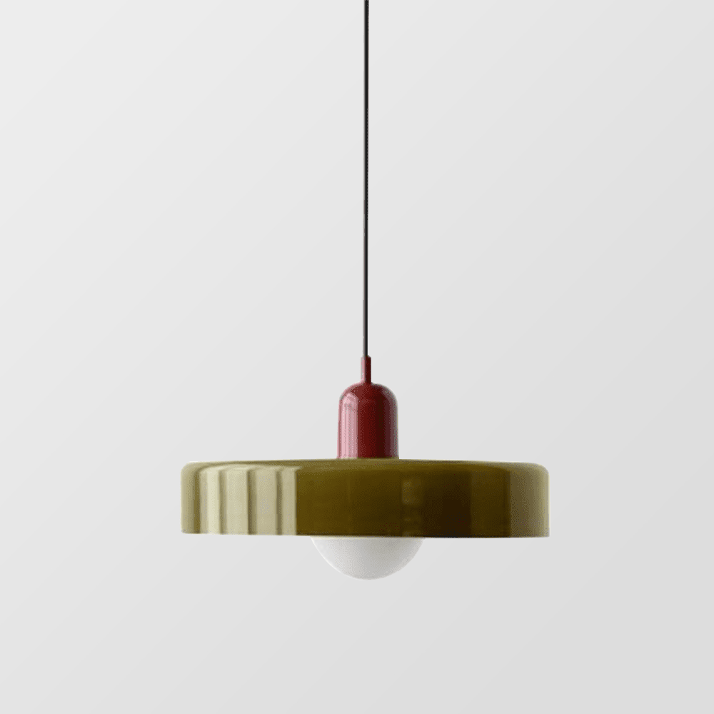 Suspension nordique rétro en verre coloré | Freya - Lampes Design