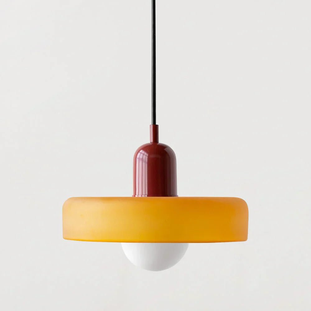 Suspension nordique rétro en verre coloré | Freya - Lampes Design