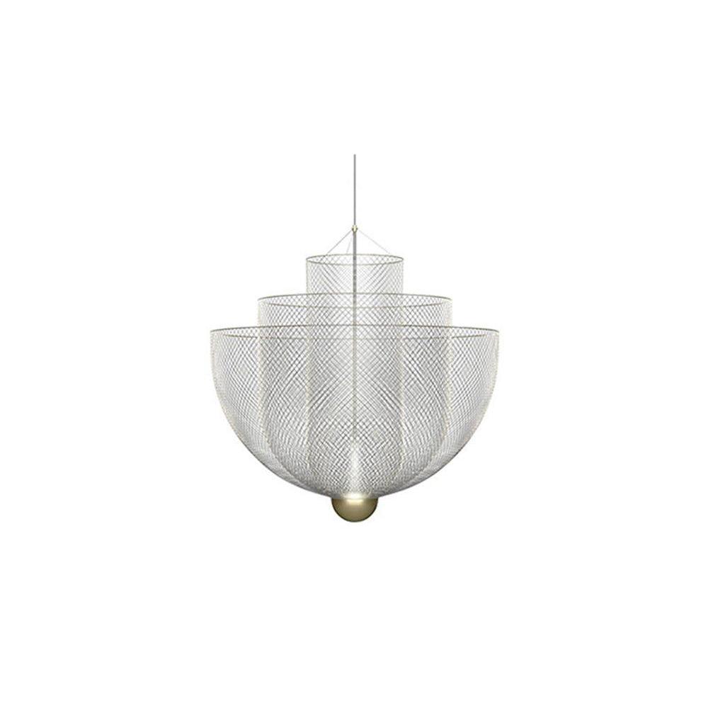 Suspension Sphère Grille Métallique — Lustre Minimaliste Style Néerlandais | MAILLE™ - Lampes Design
