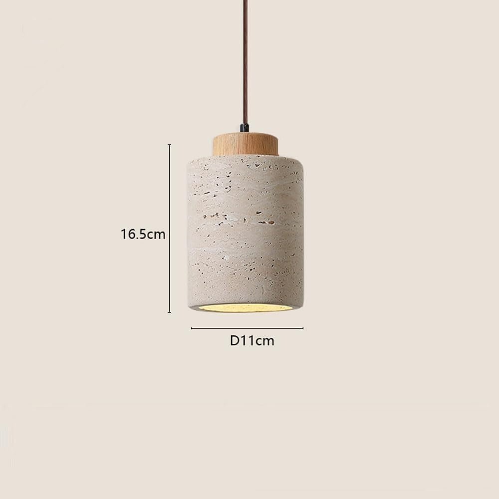 Suspension Wabi - Sabi en Travertin Naturel Créative | Wabi - Lampes Design