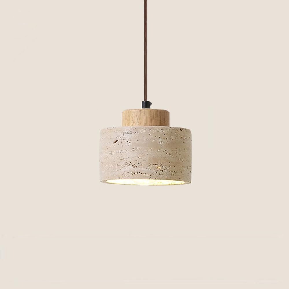 Suspension Wabi - Sabi en Travertin Naturel Créative | Wabi - Lampes Design