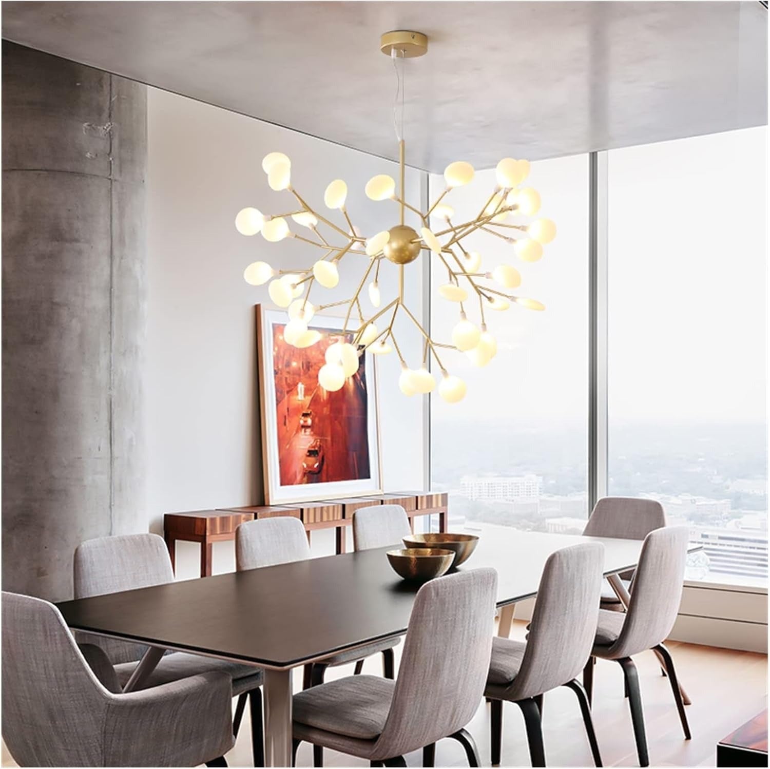 Suspension luminaire arbre doré design LED | TREE™