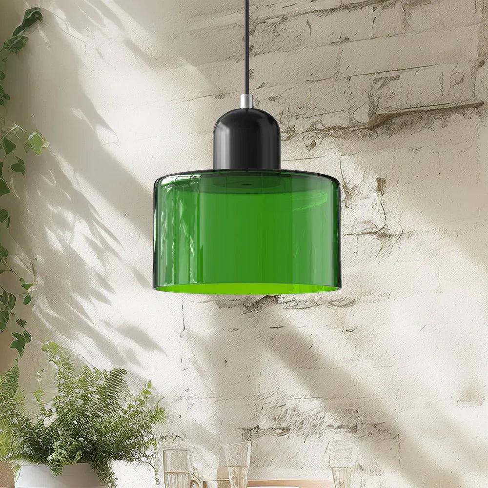 suspension en verre Enise de style Bauhaus avec design créatif et élégant