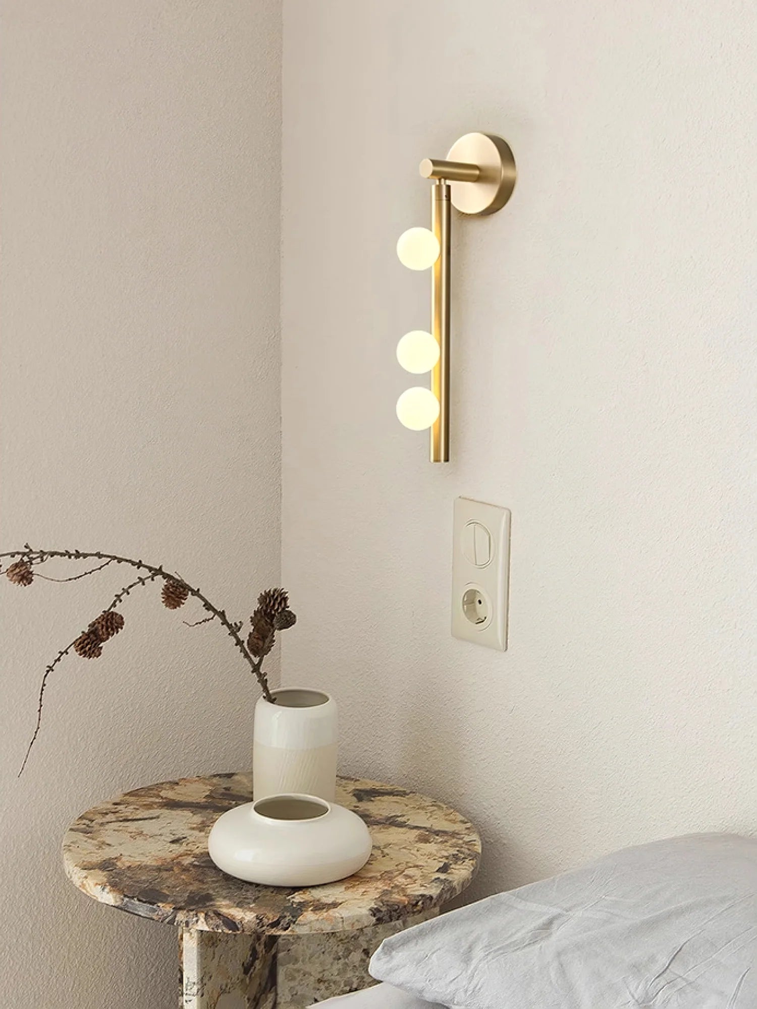 Applique Murale Miroir 3 Globes en Verre — Lampe Vanité Style Industriel Contemporain | COLLIER™