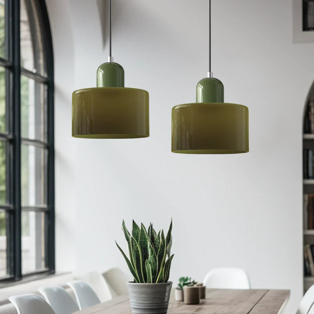 suspension en verre Enise de style Bauhaus avec design créatif et élégant