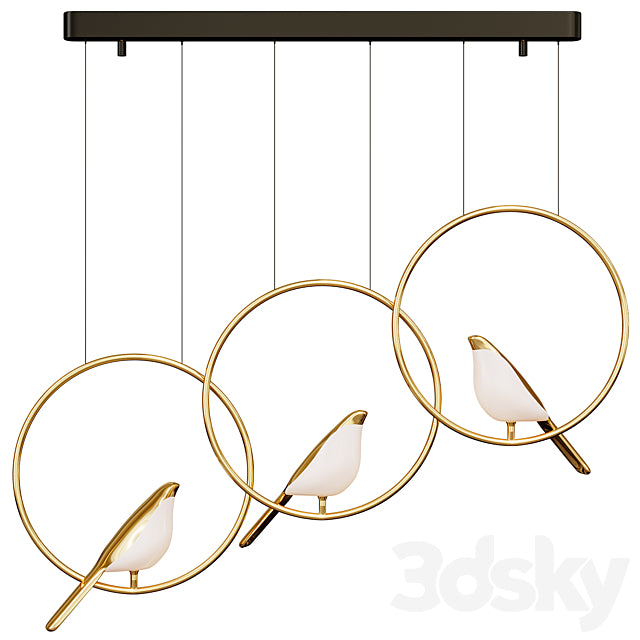 Suspension luminaire Murano Birds – Élégance Lumineuse et Poésie Contemporaine