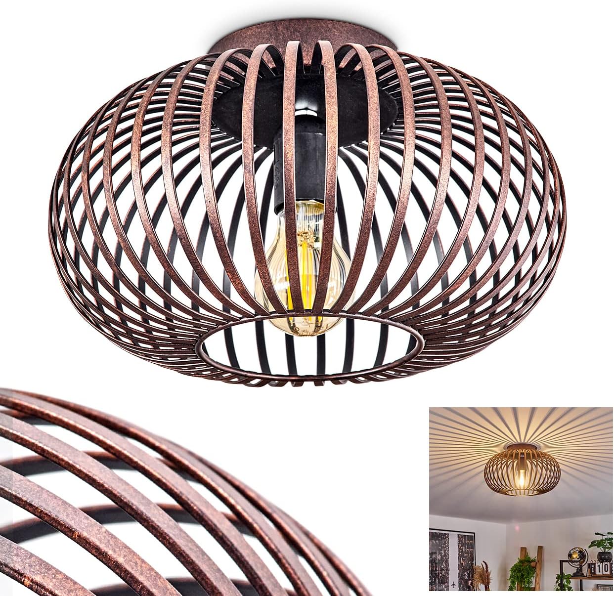 plafonnier rétro Sofie disponible en plusieurs couleurs avec design vintage élégant
