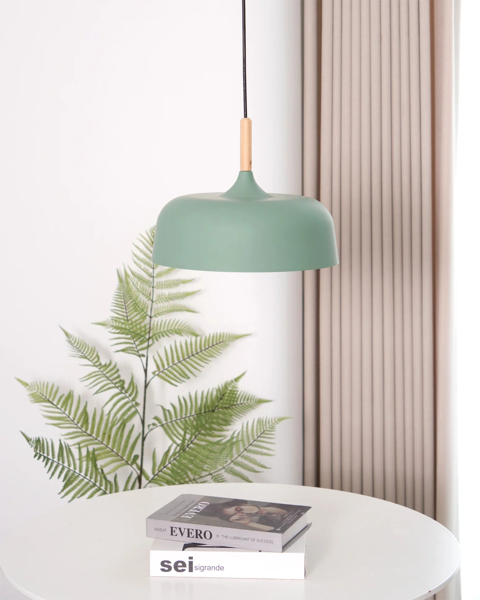 Suspension Disque en Fer & Bois — Lustre Style Nordique Contemporain | PALET™