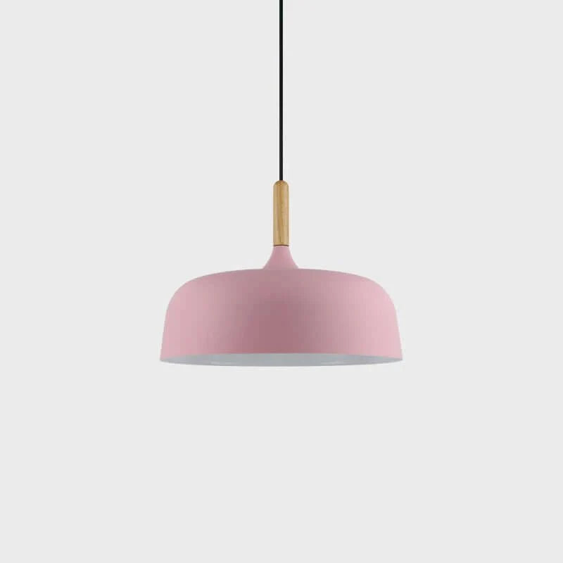 Suspension Disque en Fer & Bois — Lustre Style Nordique Contemporain | PALET™