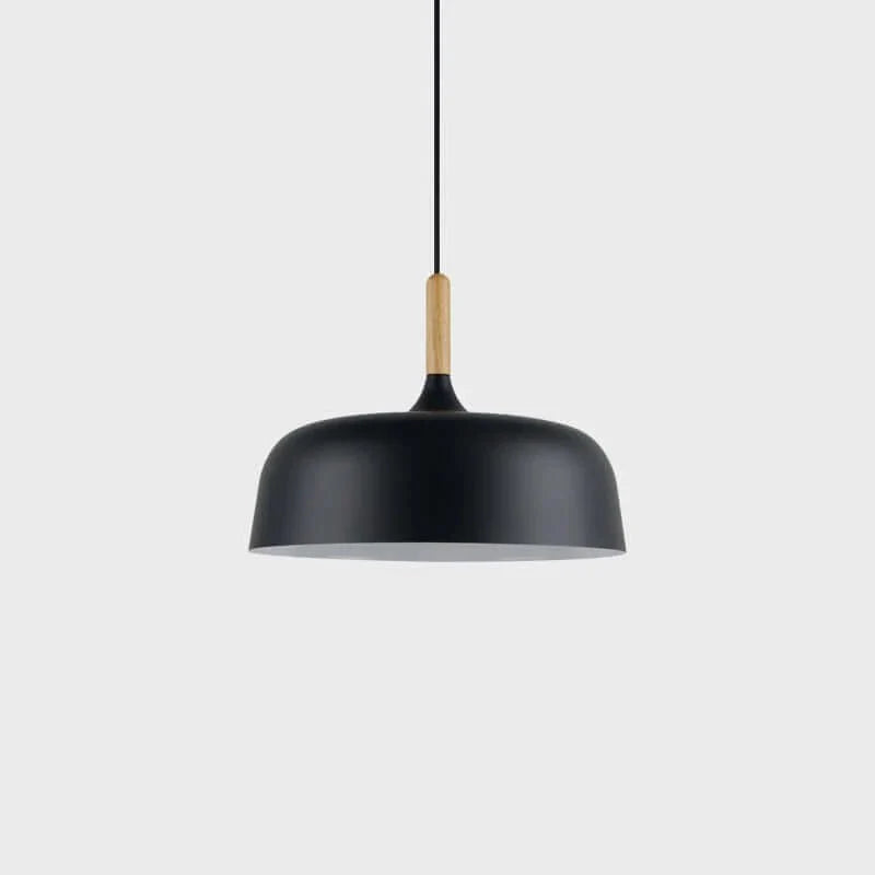 Suspension Disque en Fer & Bois — Lustre Style Nordique Contemporain | PALET™