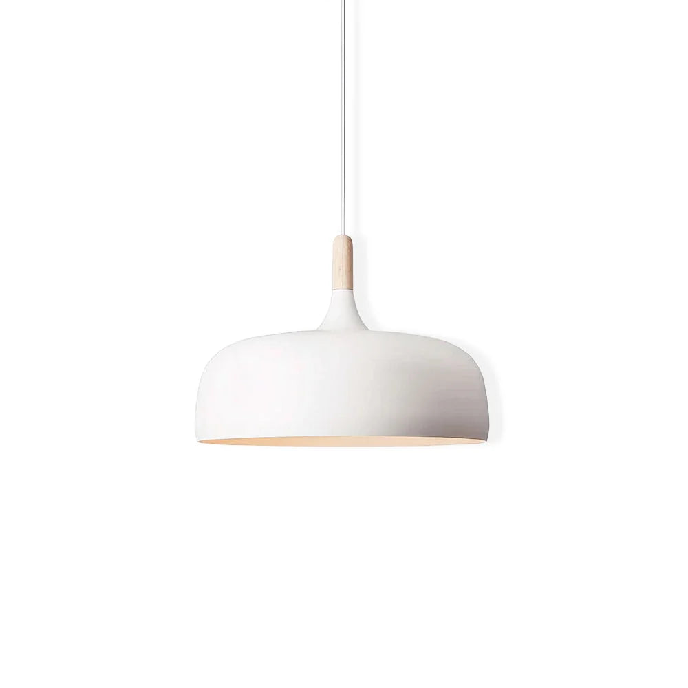 Suspension Disque en Fer & Bois — Lustre Style Nordique Contemporain | PALET™