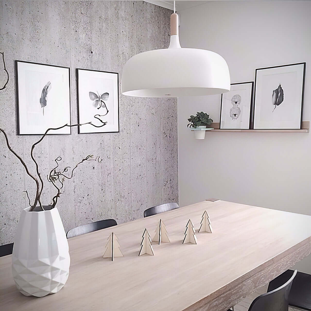 Suspension Disque en Fer & Bois — Lustre Style Nordique Contemporain | PALET™