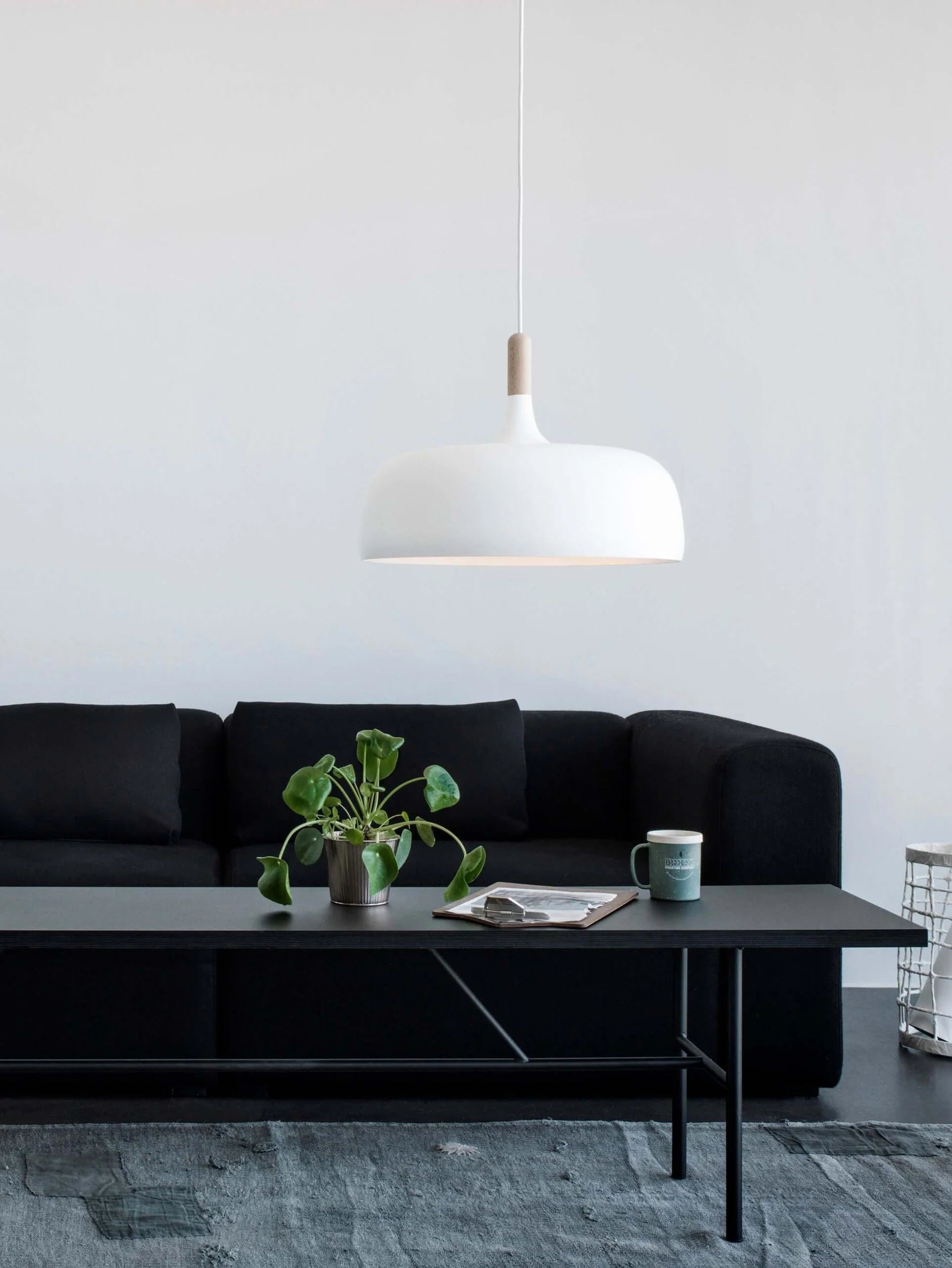 Suspension Disque en Fer & Bois — Lustre Style Nordique Contemporain | PALET™