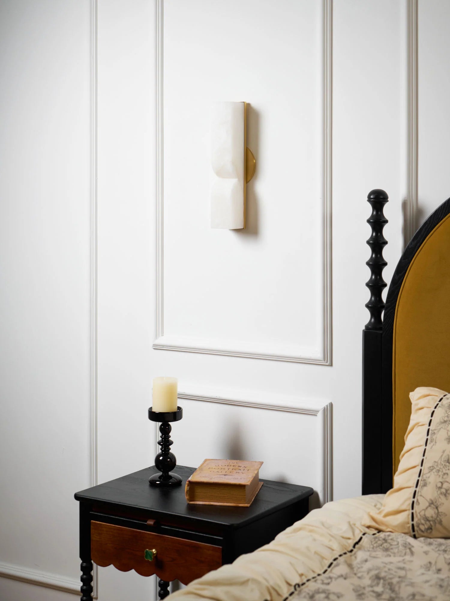 Applique Murale en Marbre Naturel & Cuivre — Lampe Art Déco Style Moderne | OBÉLISQUE™