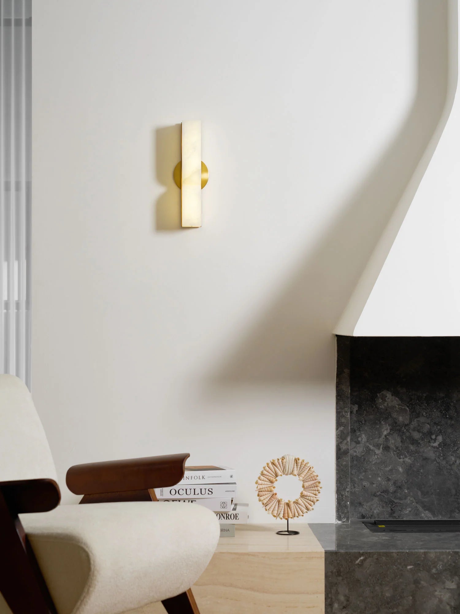 Applique Murale en Marbre Naturel & Cuivre — Lampe Art Déco Style Moderne | OBÉLISQUE™