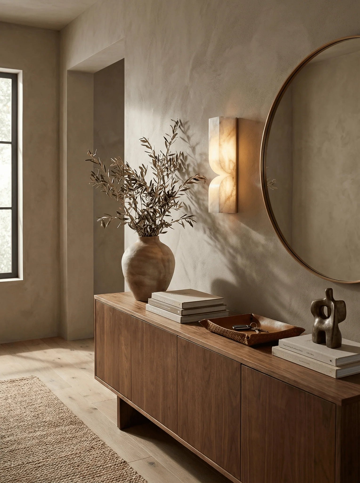 Applique Murale en Marbre Naturel & Cuivre — Lampe Art Déco Style Moderne | OBÉLISQUE™