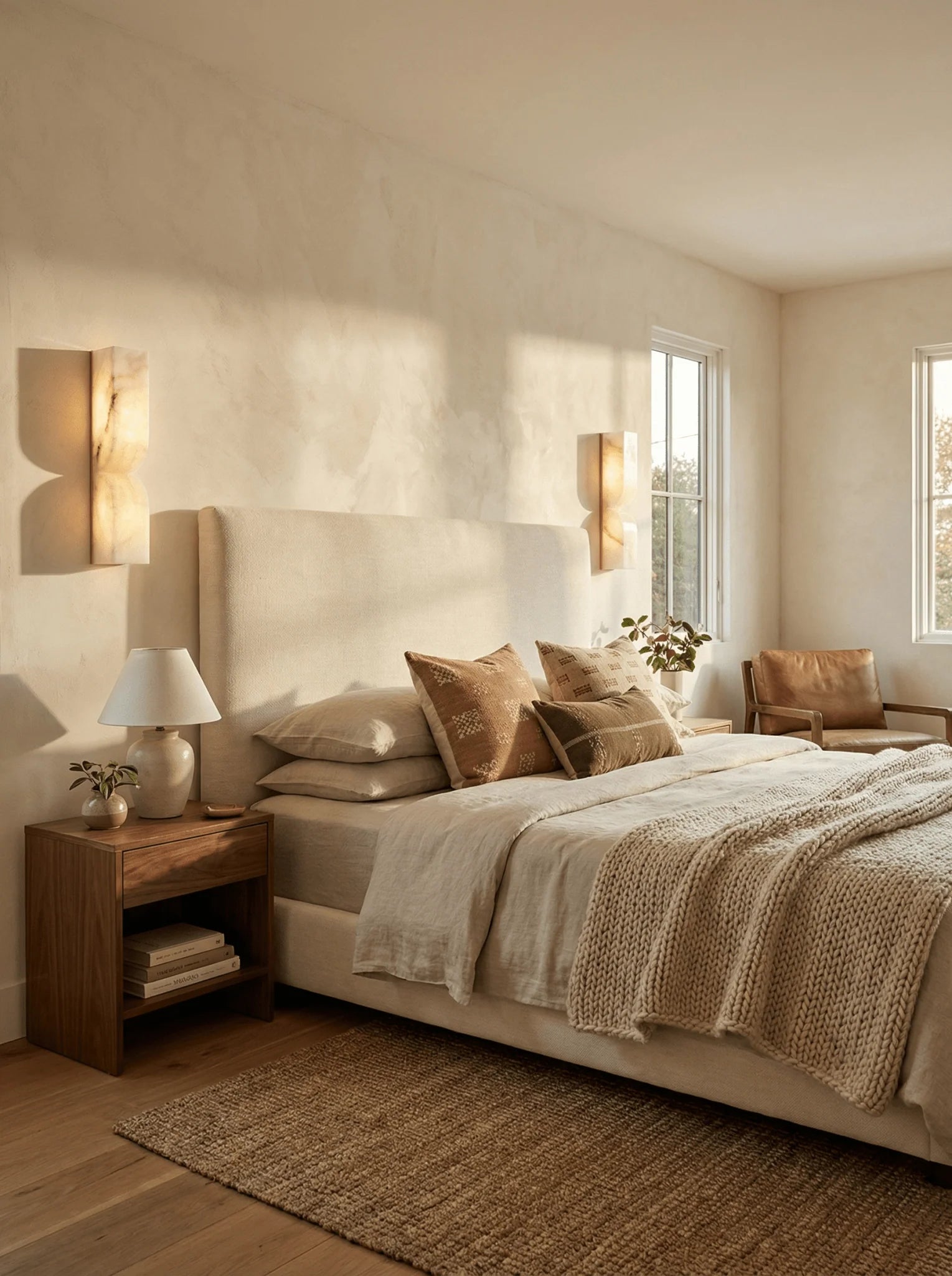 Applique Murale en Marbre Naturel & Cuivre — Lampe Art Déco Style Moderne | OBÉLISQUE™