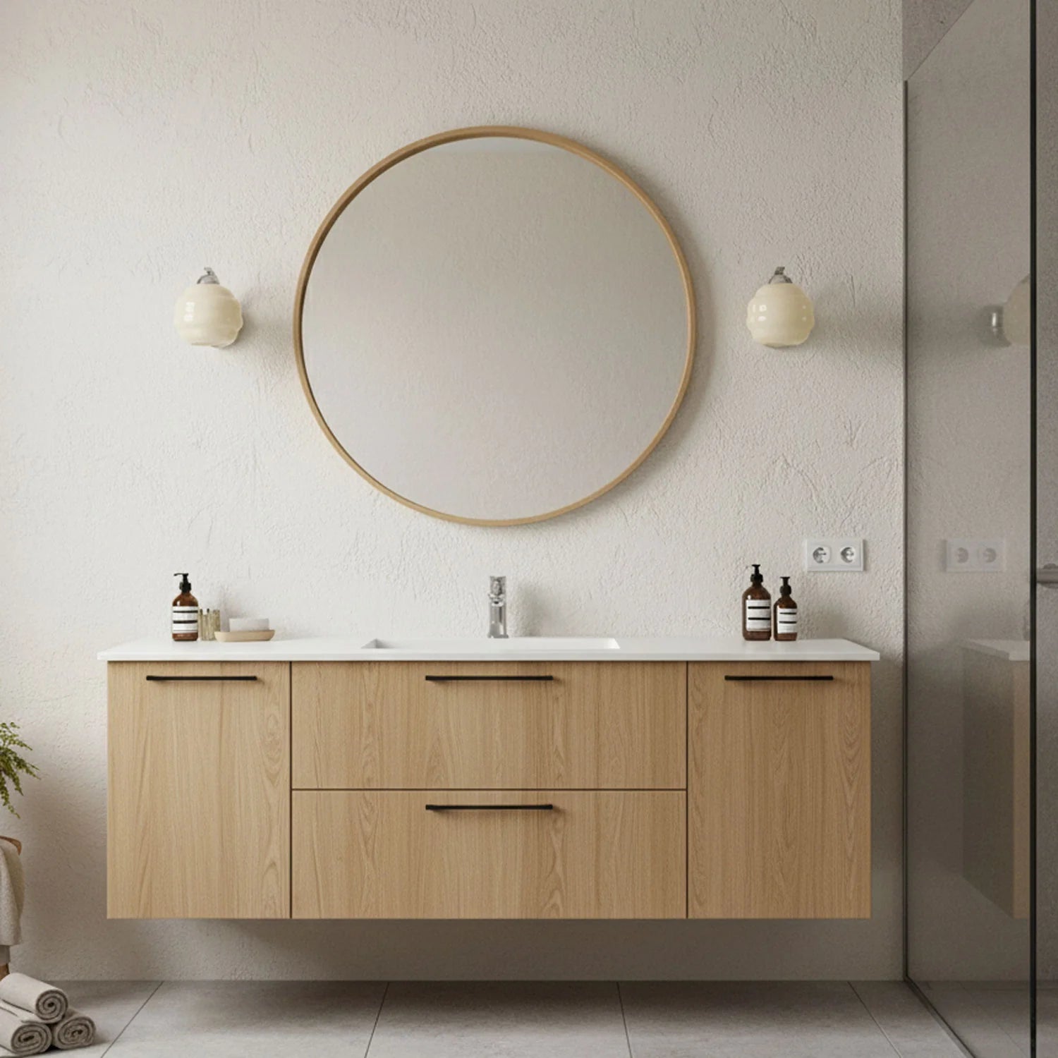 Applique Murale Globe en Verre Laiteux Style Art Déco | GALBE™