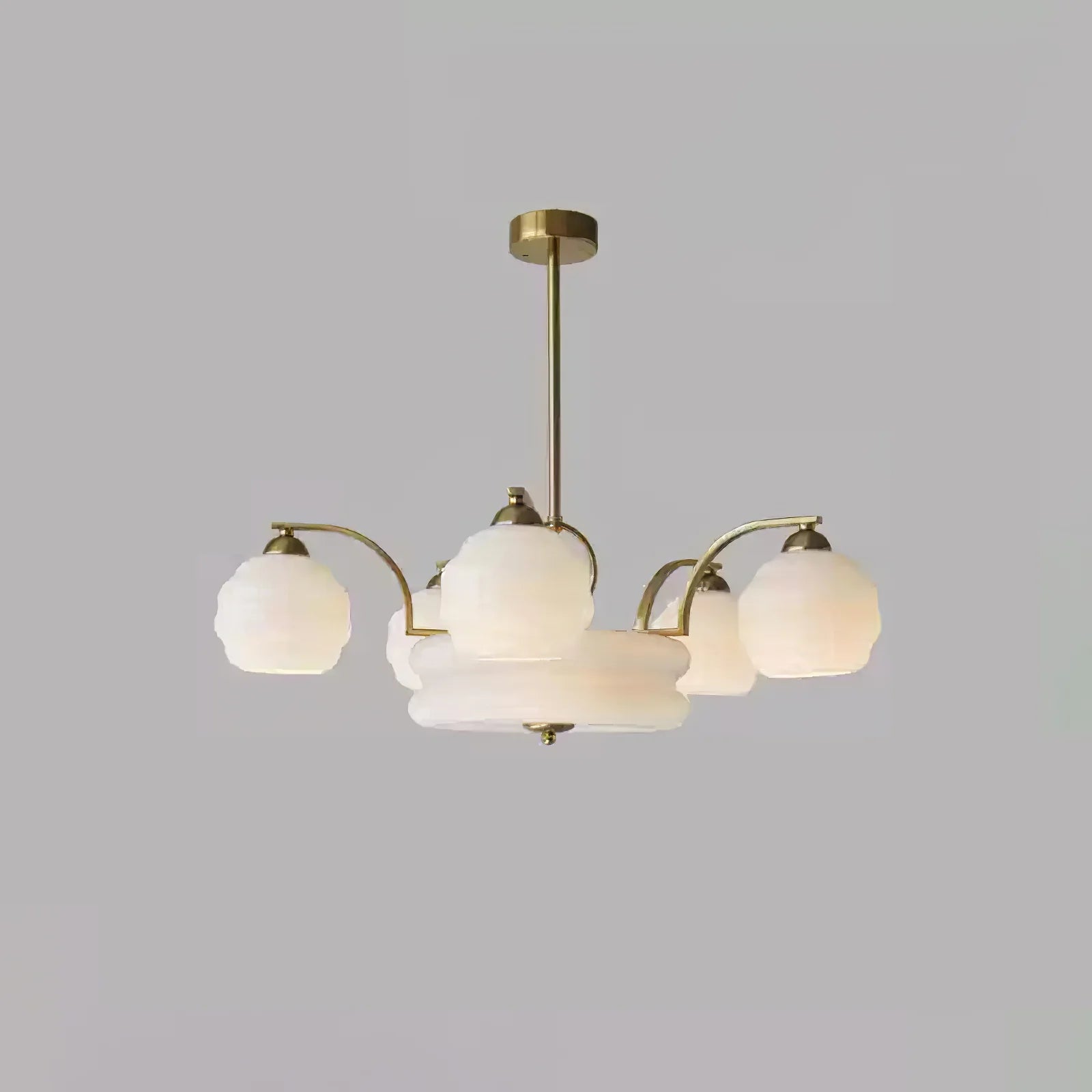 Suspension Verre Multi-Têtes Style Danois — Lustre Bauhaus Nordique Rétro | FJORD™