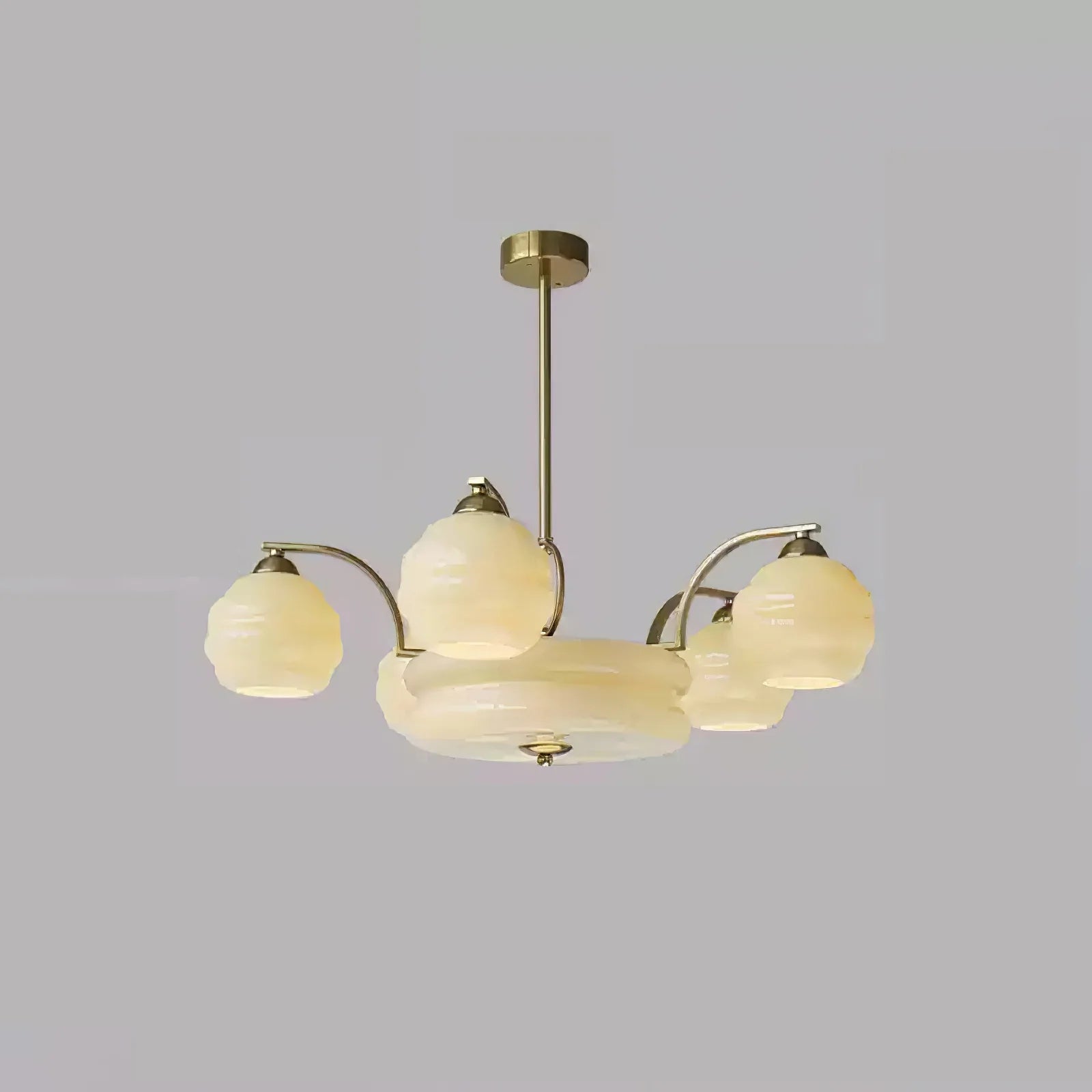 Suspension Verre Multi-Têtes Style Danois — Lustre Bauhaus Nordique Rétro | FJORD™