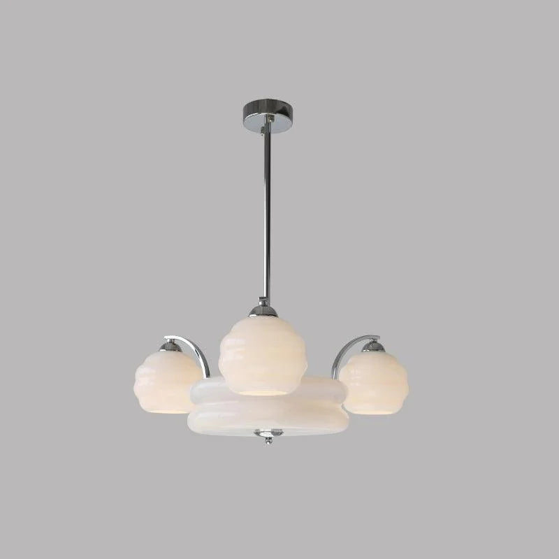 Suspension Verre Multi-Têtes Style Danois — Lustre Bauhaus Nordique Rétro | FJORD™